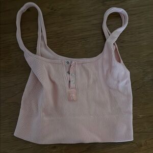 Pink Ribbed Women's Top (nursing bra)